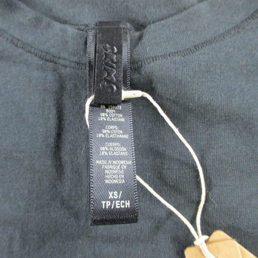 SKIMS Cotton Jersey T Shirt Womens XS Soot Black Crewneck Classic Casual Tee NWT - Picture 4 of 10
